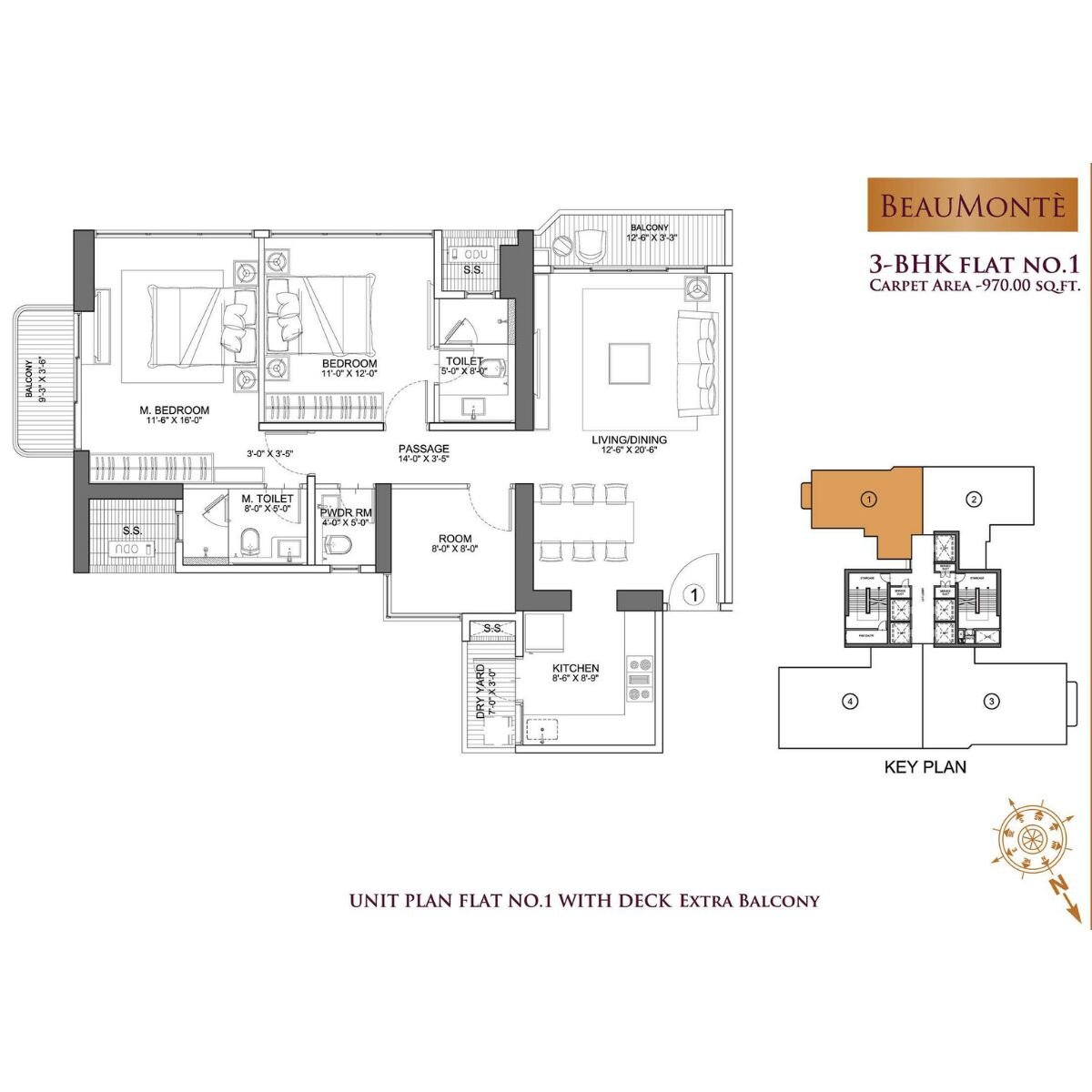 Sheth-Beaumonte-Tower-A-Floor-Plan-3-BHK-970-sqft
