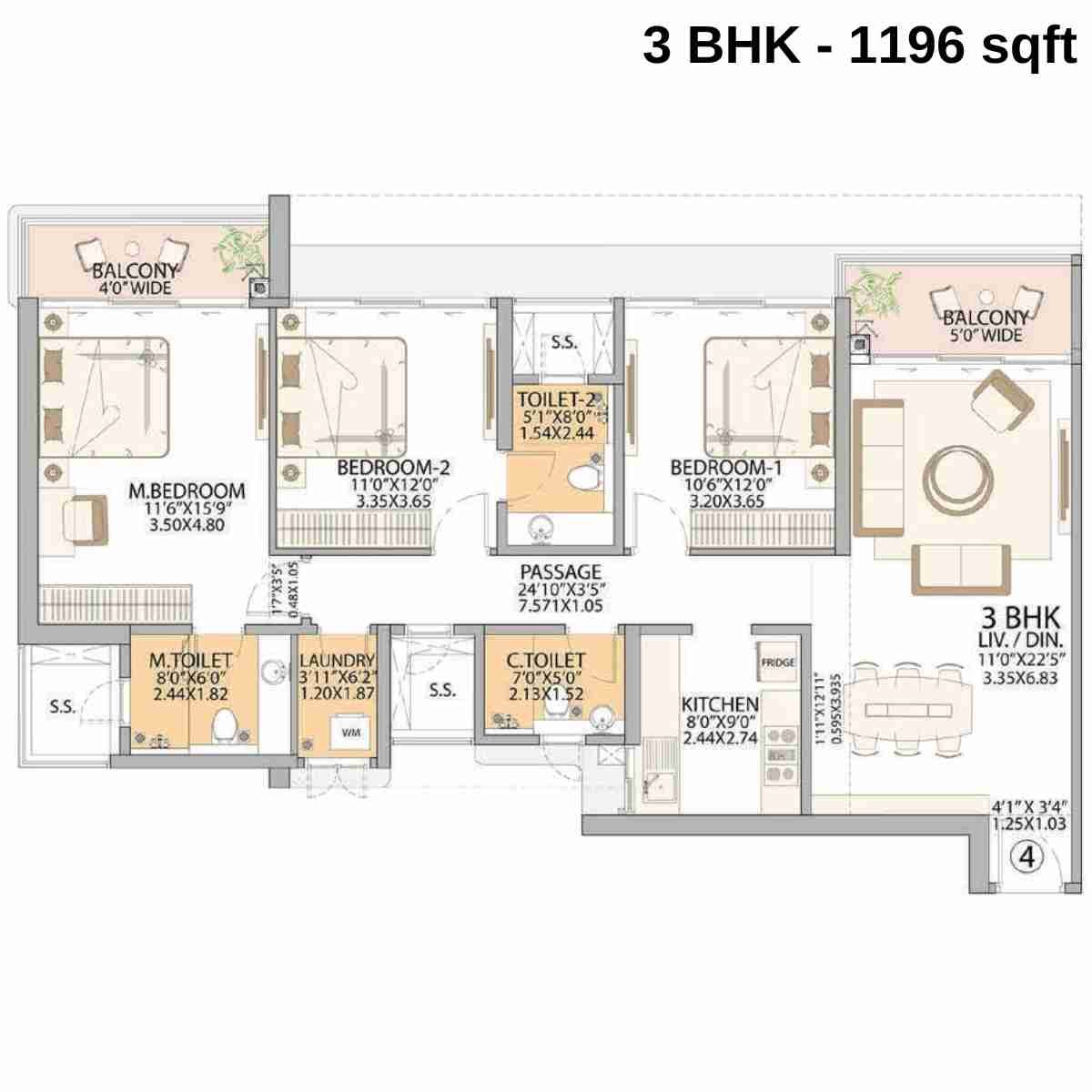Sheth-Beaumonte-Floor-Plan-Tower-C-3-BHK-1196-sqft